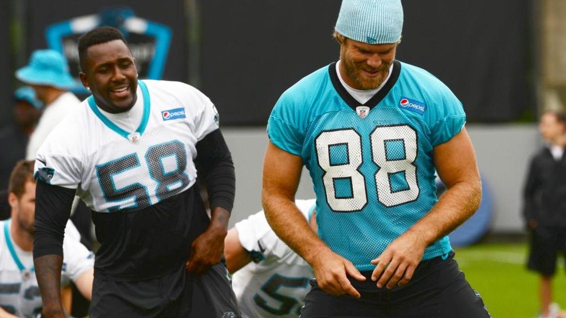 Carolina Panthers tight end Greg Olsen (88), on a podcast with ESPN’s Adam Schefter, said again he’d like to be paid to reflect his production.