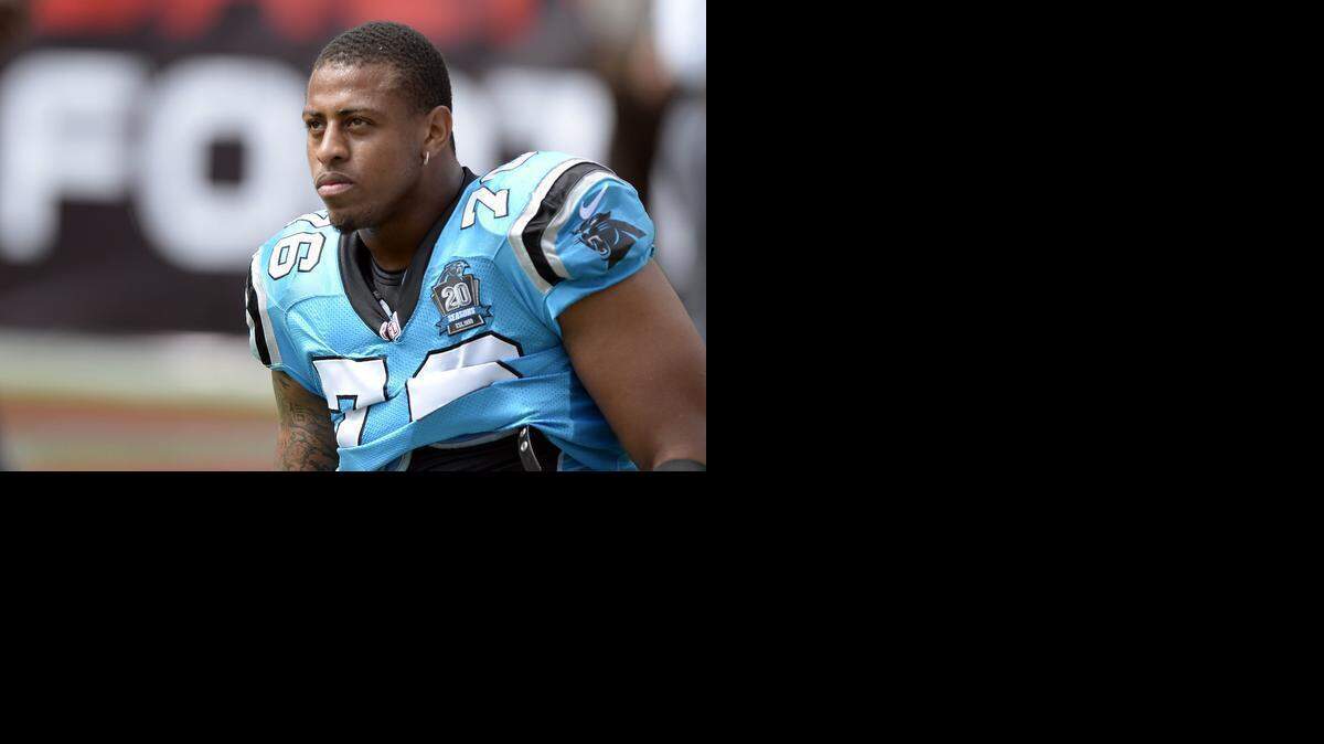 
Carolina Panthers free agent defensive end Greg Hardy.
