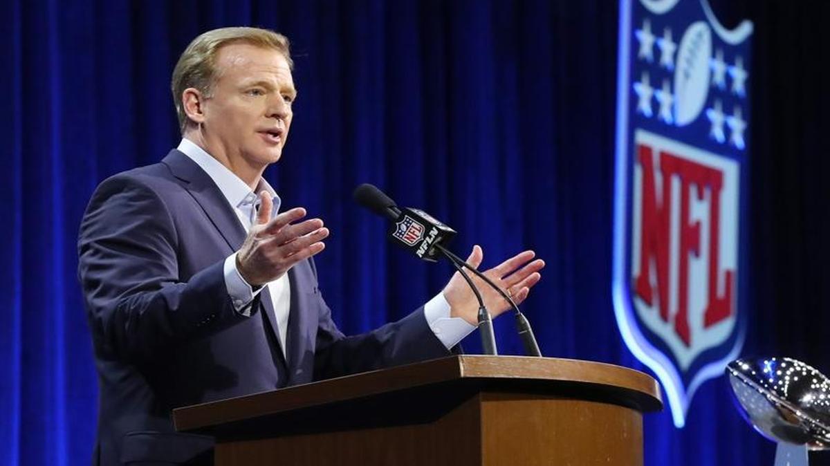 NFL Commissioner Roger Goodell said at a news conference on Wednesday at the Super Bowl Media Center in Houston that the league is looking for ways to speed up games and keep fans engaged.