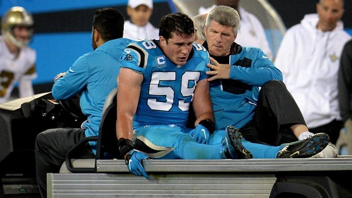 The image of Carolina Panthers linebacker Luke Kuechly (59) on television screens around the country on Thursday night gave head injuries in the NFL a face. Maybe the rest of the league needs a dose of what the Panthers have endured in 2016.