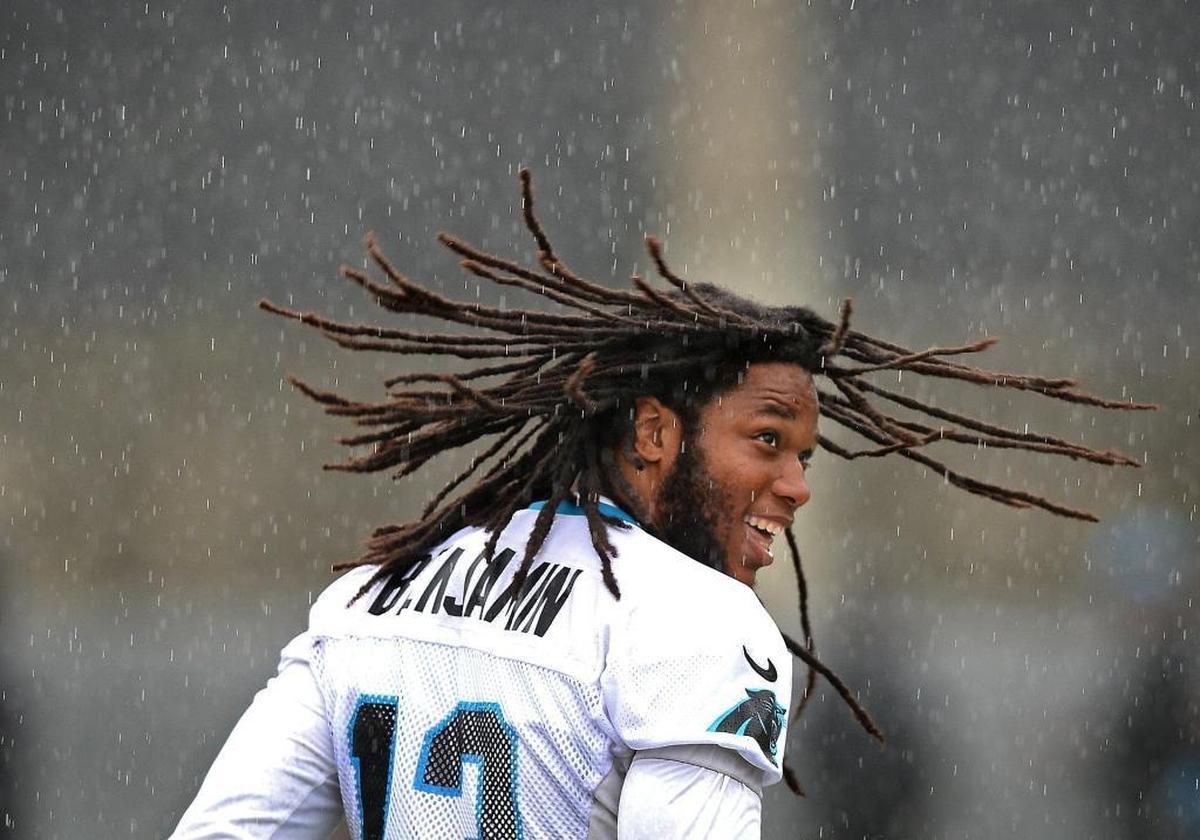 Carolina Panthers wide receiver Kelvin Benjamin, who was the Panthers’ first-round draft choice in 2014, was known in part for his signature dreadlocks.