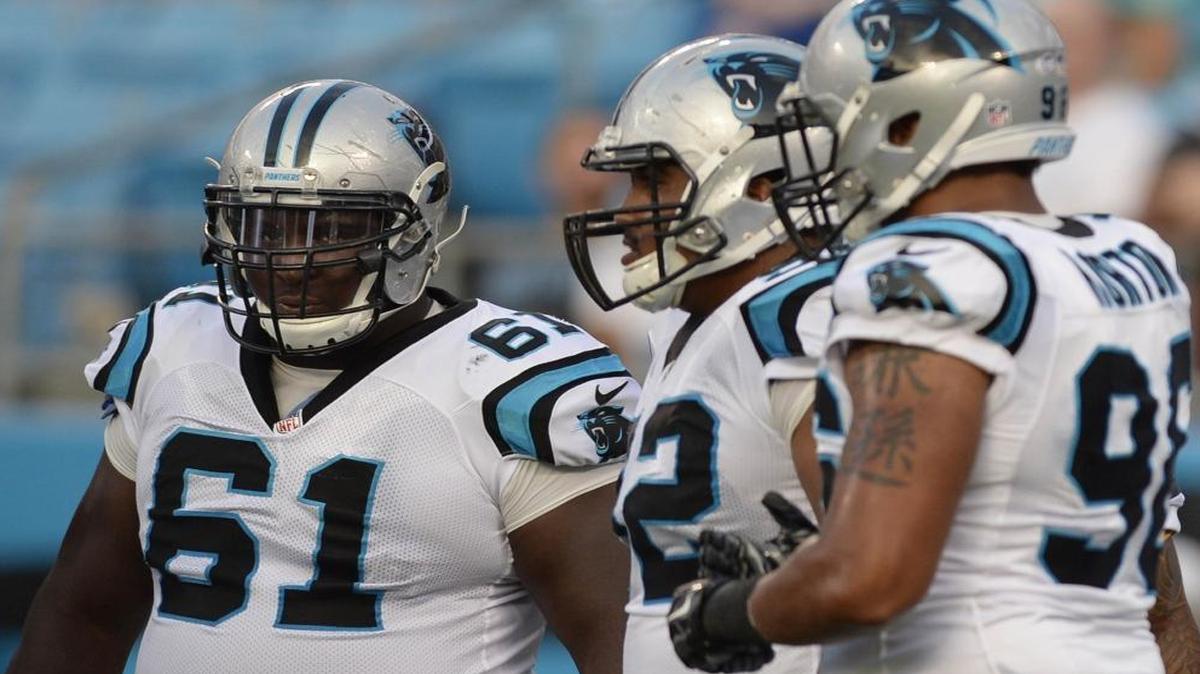 
Carolina tackle Kyle Love (61) has been consistent and productive for the injury-ravaged interior of the Panthers’ defense.
