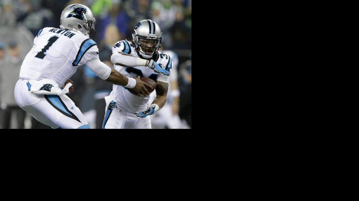
Carolina Panthers running back DeAngelo Williams (34) shared time with Jonathan Stewart, which saved wear and tear on his body, Pittsburgh coach Mike Tomlin said Tuesday at the NFL owners meetings in Phoenix. Williams was signed by the Steelers as a free agent. 
