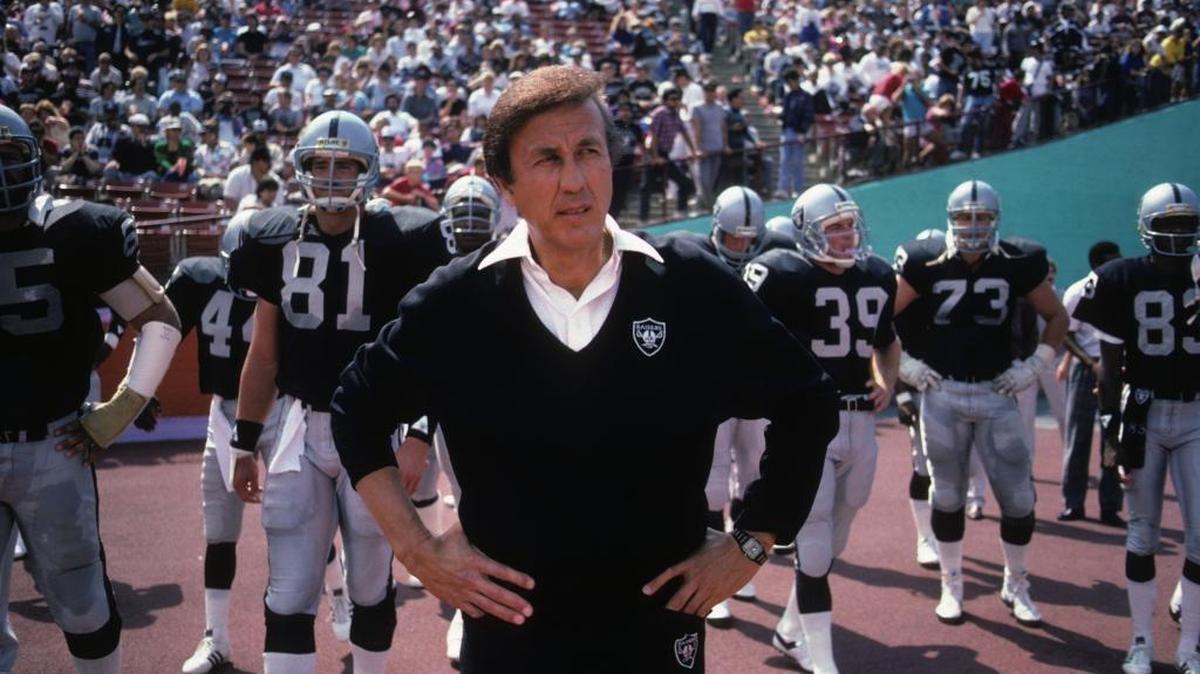Head coach Tom Flores led the Raiders to two Super Bowl titles in the 1980s, the first Hispanic coach to win NFL titles.