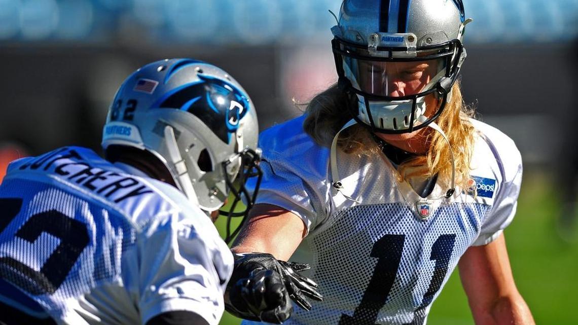 
Carolina Panthers wide receiver Brenton Bersin (11), who last year had 13 receptions for 151 yards and one touchdown, leads the 2015 practice squad. Bersin, a Charlotte Latin and Wofford graduate, spent the 2013 season on Carolina's practice squad.


