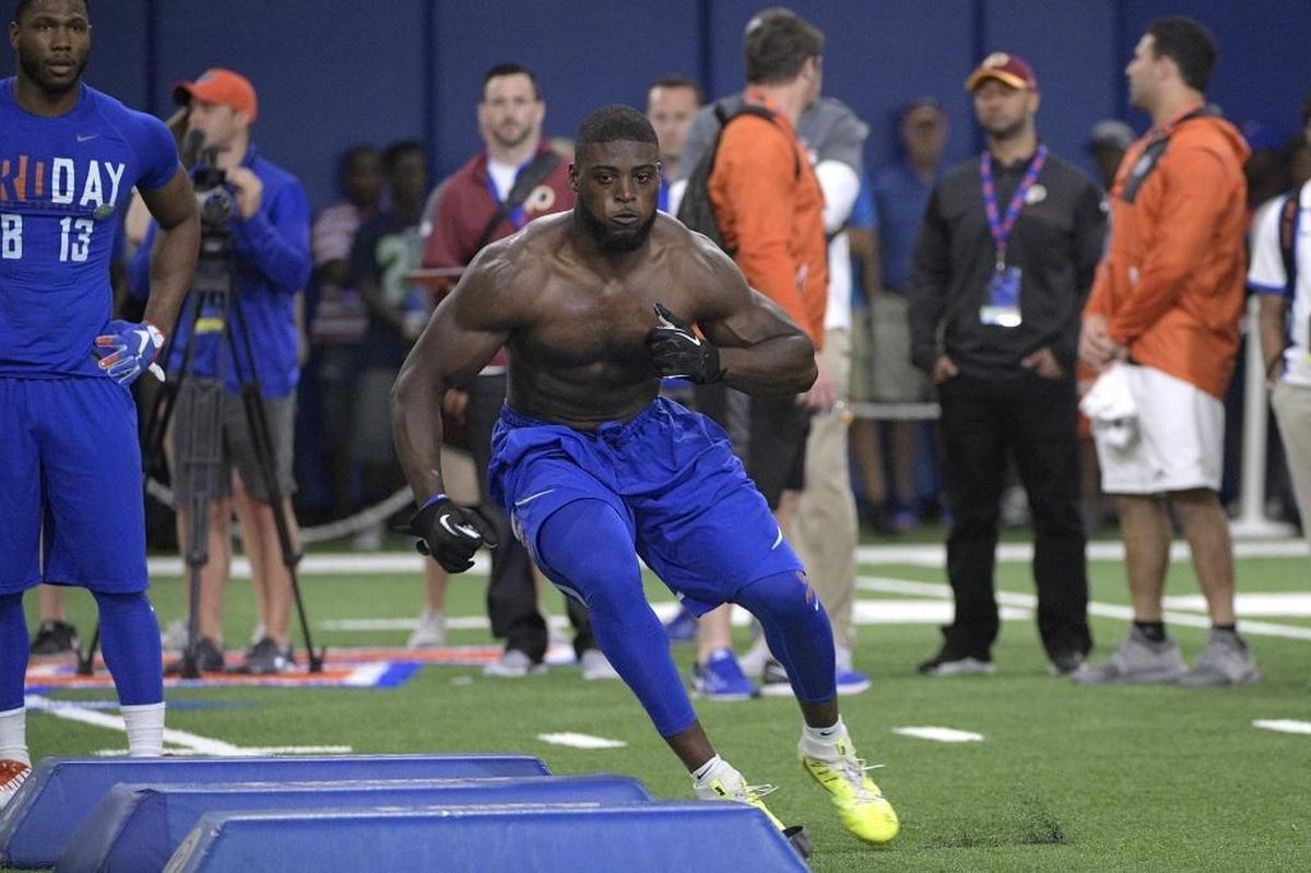 Jarrad Davis, out of Florida, is an aggressive tackler who can play all three linebacker spots.
