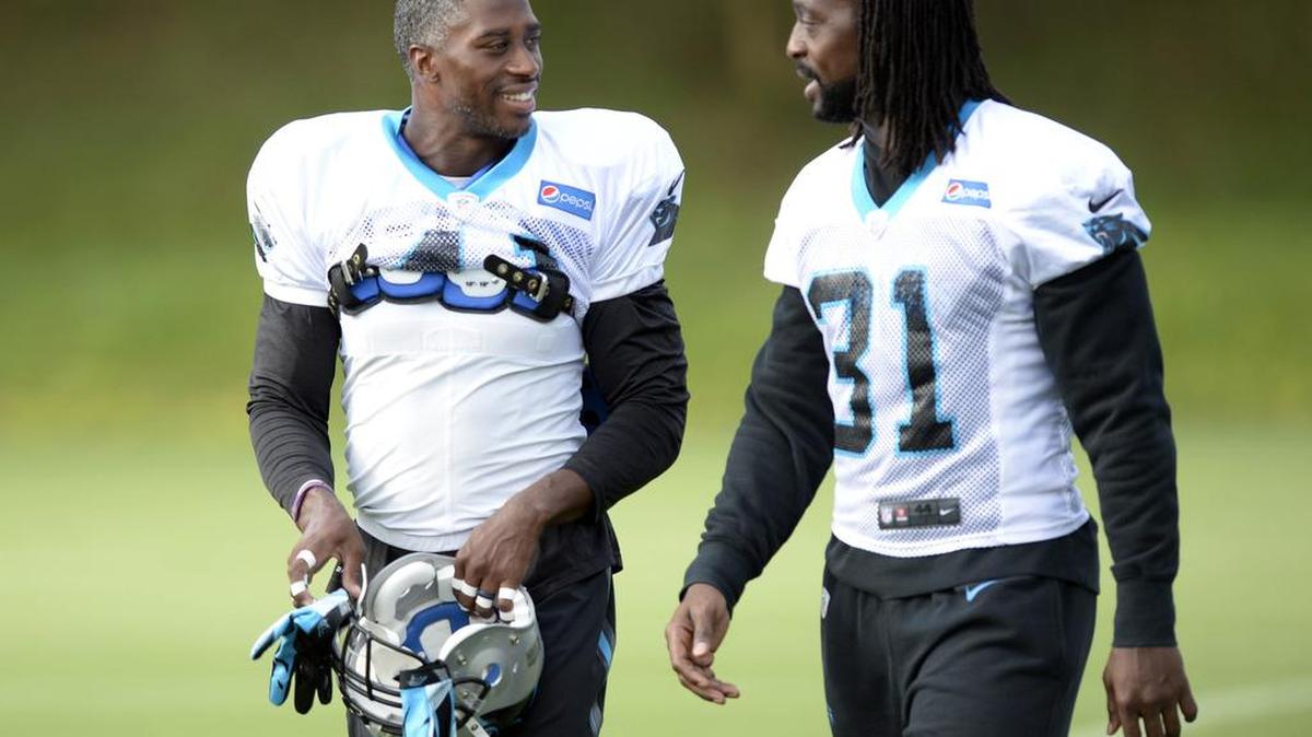 
Carolina’s Charles Tillman (31) missed Saturday’s exhibition against the Miami Dolphins with a groin injury he says was no big deal. He practiced Monday. 
