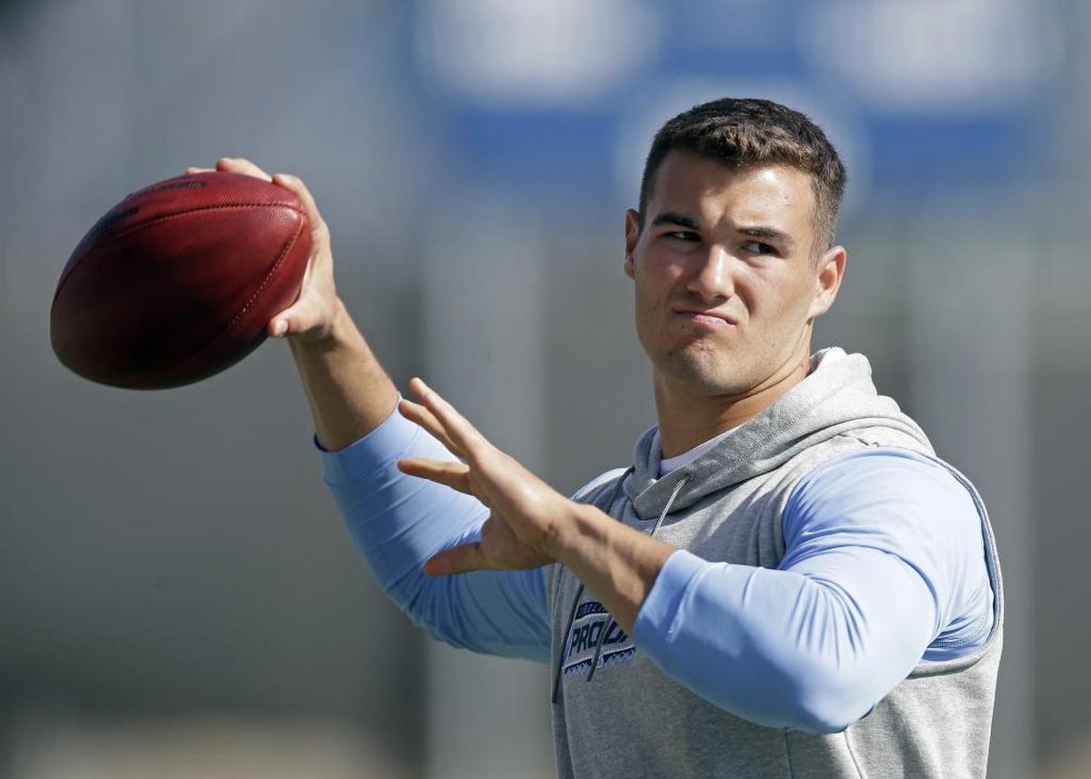 North Carolina quarterback Mitchell Trubisky could be a consideration for the Browns and New York Jets in the top 10 – and either team would help the Panthers by taking him.