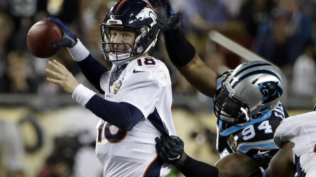 Carolina Panthers defensive end Kony Ealy (94) had a breakout game against the Denver Broncos and Peyton Manning (18) in Super Bowl 50 that convinced team to stand pat at edge rusher.