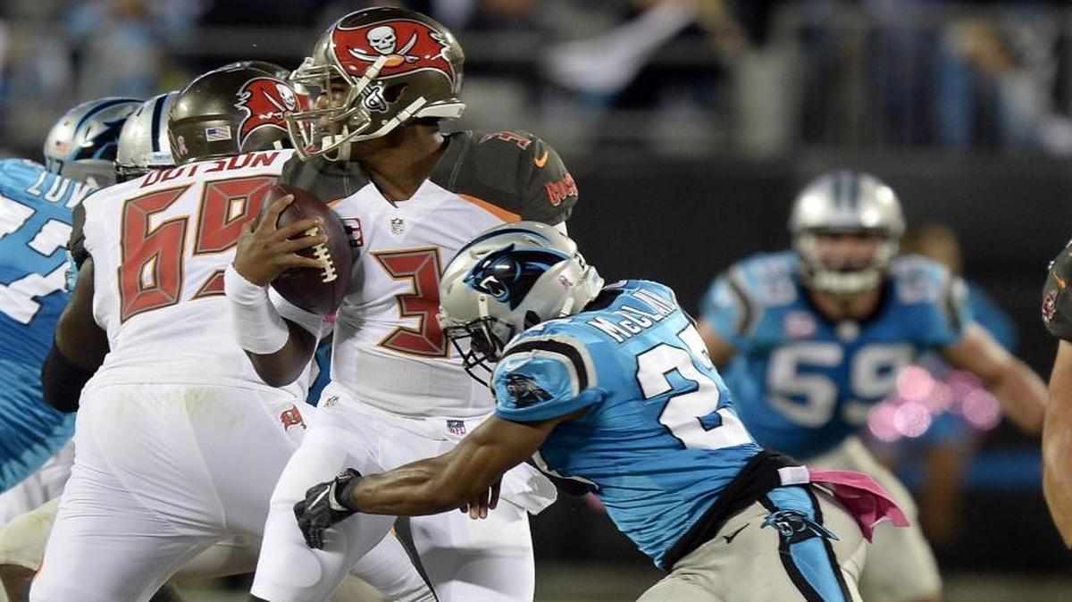 Carolina Panthers defensive back Robert McClain (27) will miss Sunday’s game against the New Orleans Saints with a hamstring injury.