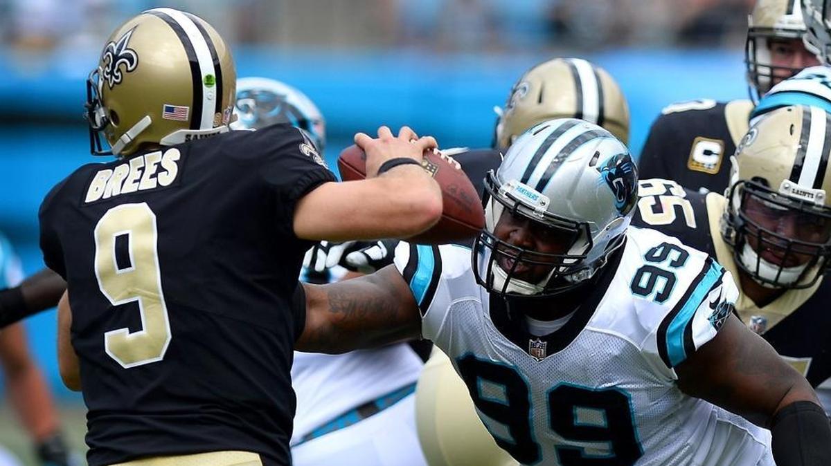 Carolina Panthers defensive tackle Kawann Short (99) is third in the NFL in sacks by a defensive tackle since 2015.