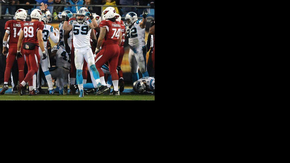 
The Carolina Panthers plan to pick up the fifth-year option on linebacker Luke Kuechly (59), although that won’t preclude the team from negotiating with him on a long-term deal. 

