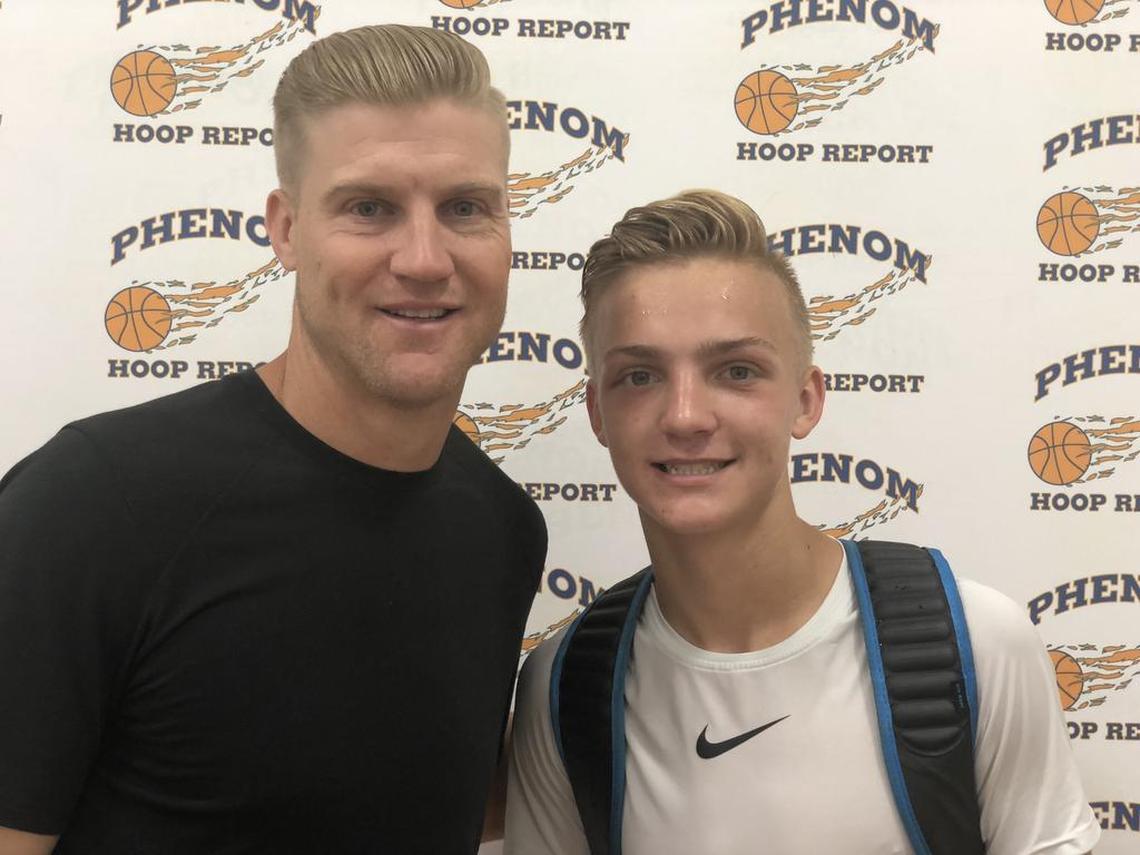 Now-retired NFL quarterback Josh McCown will get to coach sons Owen, right, and Aiden at Myers Park High School this fall.