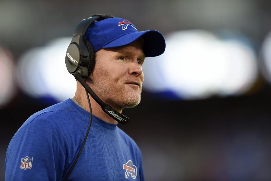 Buffalo coach Sean McDermott and his Bills will visit the Carolina Panthers on Sunday. McDermott was previously the Panthers’ defensive coordinator.
