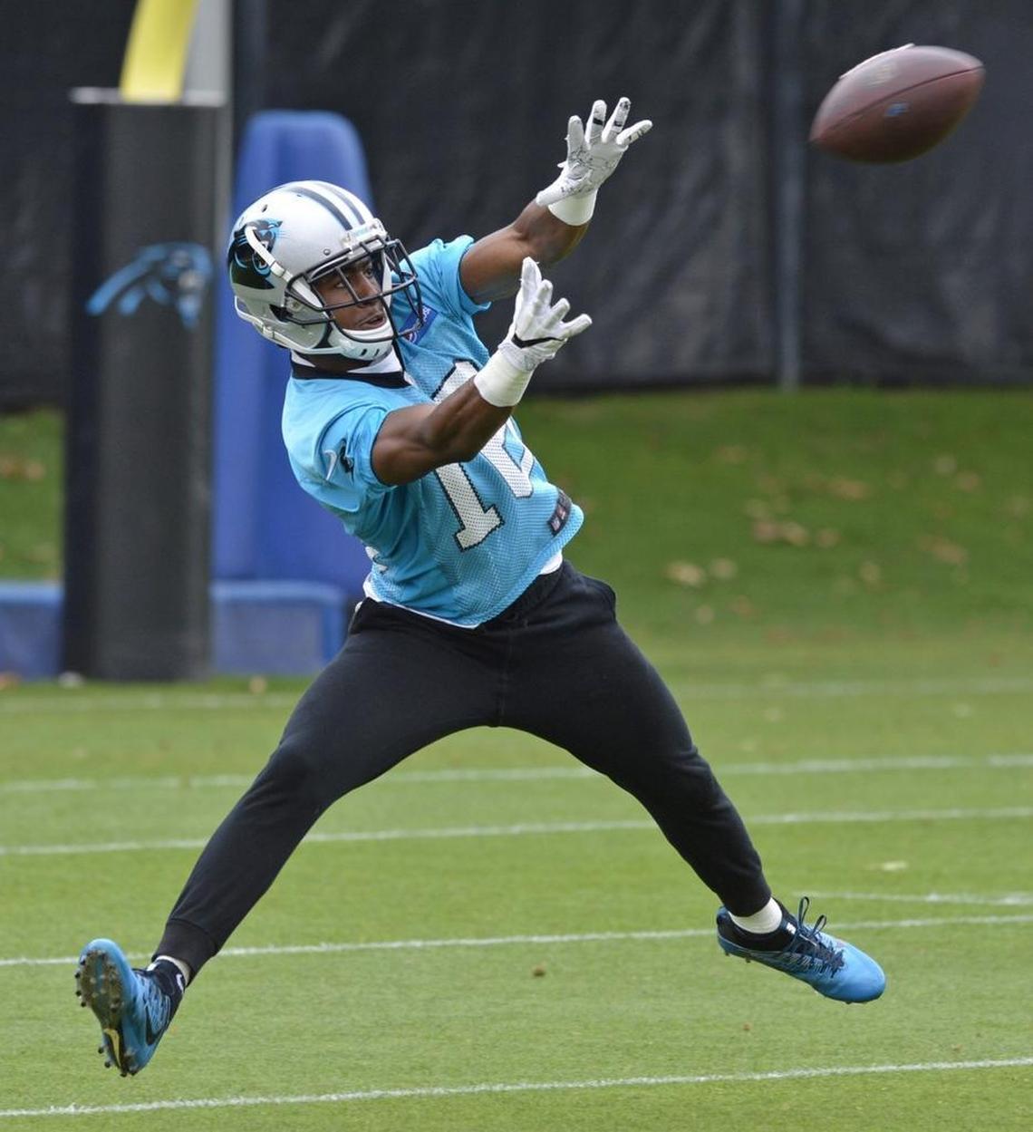 Carolina Panthers rookie wide receiver Austin Duke (16) has impressed during the offseason, but he’ll need to be almost perfect to make an NFL roster as an undrafted free agent.