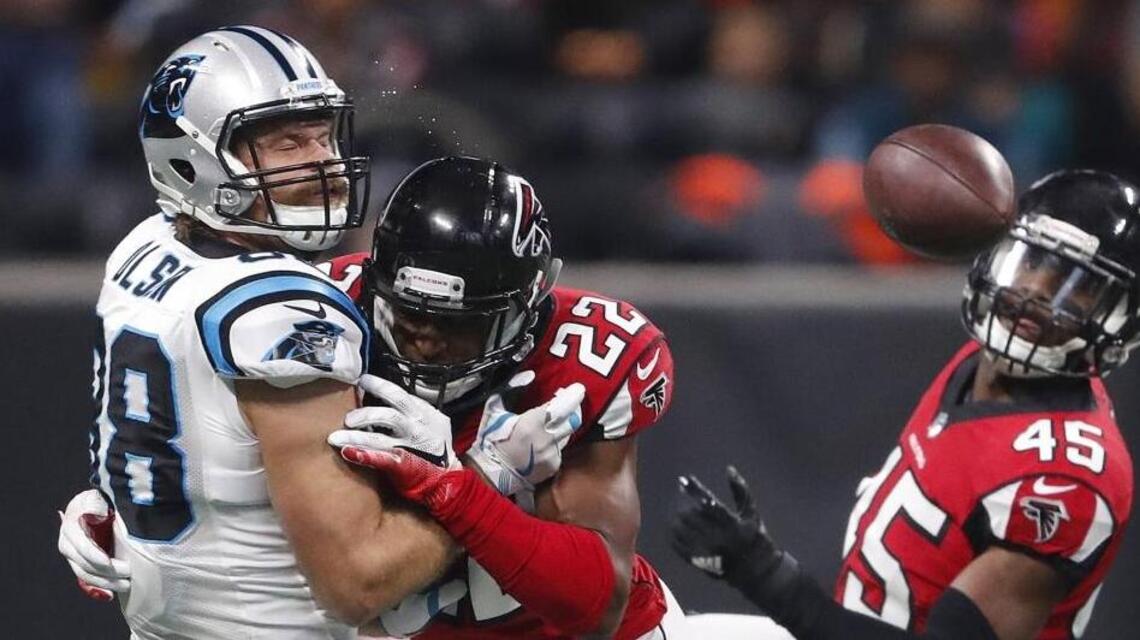 2 Panthers fined for hits against Falcons, but what about Keanu Neal on Greg Olsen?