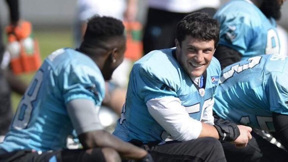 Panthers’ Luke Kuechly in full pads for Wednesday’s practice, still faces key step