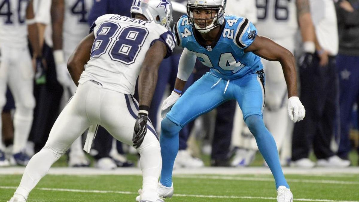 Carolina Panthers cornerback Josh Norman (24) has been asked to shut down the opponent’s top receiver each week, including Dallas Cowboys wideout Dez Bryant (88), and he has thus far been up to the task.