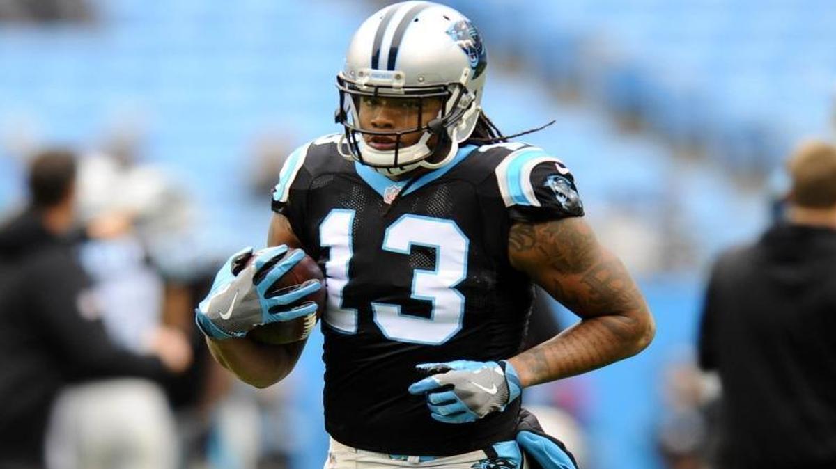 The Carolina Panthers will pick up the fifth-year option on wide receiver Kelvin Benjamin (13), guaranteeing him about $8 million for the 2018 season.