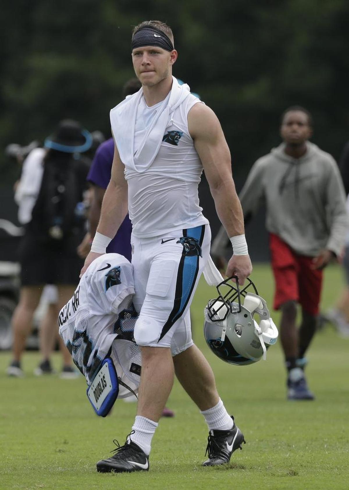 Carolina Panthers rookie Christian McCaffrey (22) hasn’t found the NFL too big for him, yet.