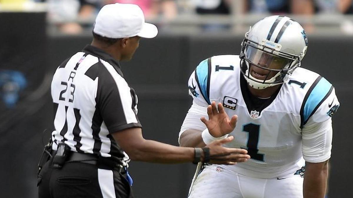 Carolina Panthers quarterback Cam Newton (1) only targeted wide receiver Kelvin Benjamin once on Sunday, mostly because the Minnesota Vikings worked to take him away.