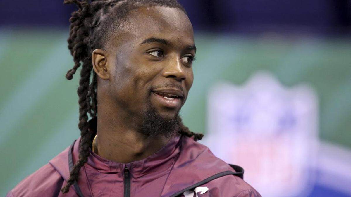 Former LSU defensive back Donte Jackson here at the 2018 NFL Scouting Combine in March in Indianapolis.