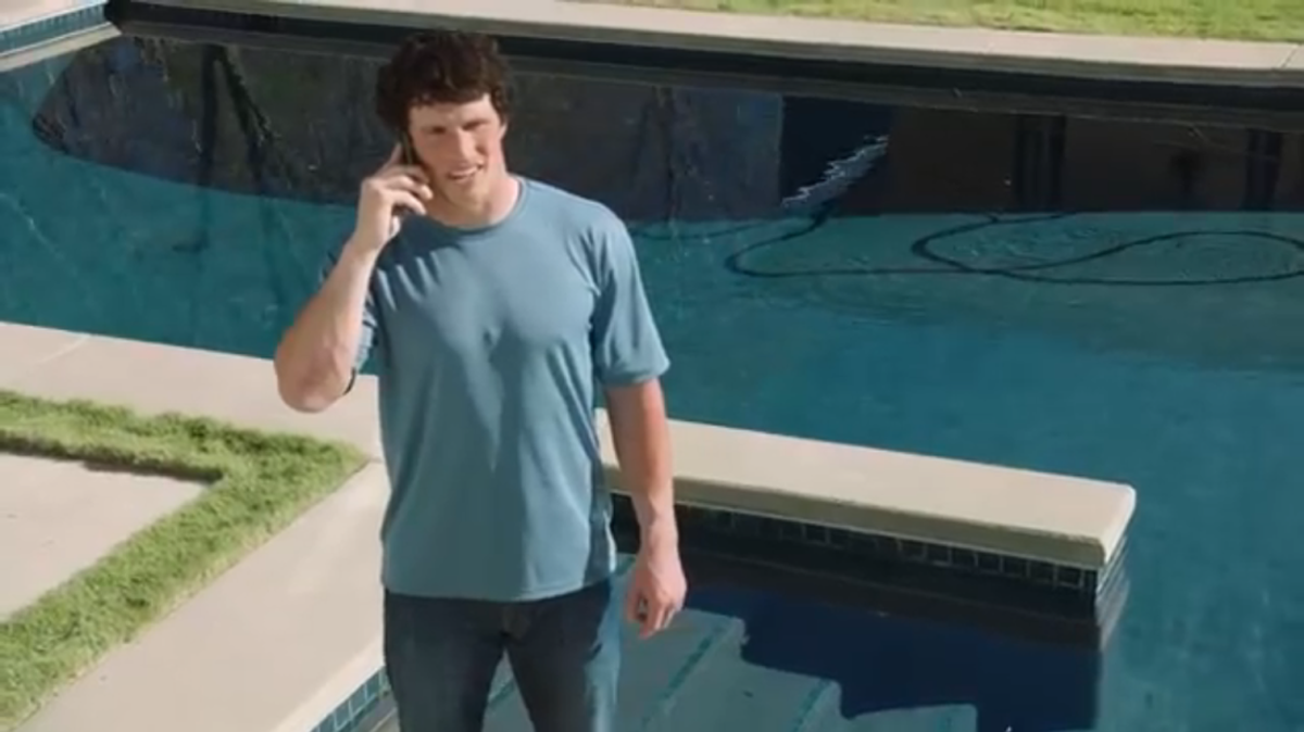 Luke Kuechly in the promo for Universal Pictures’ “Ride Along 2.”