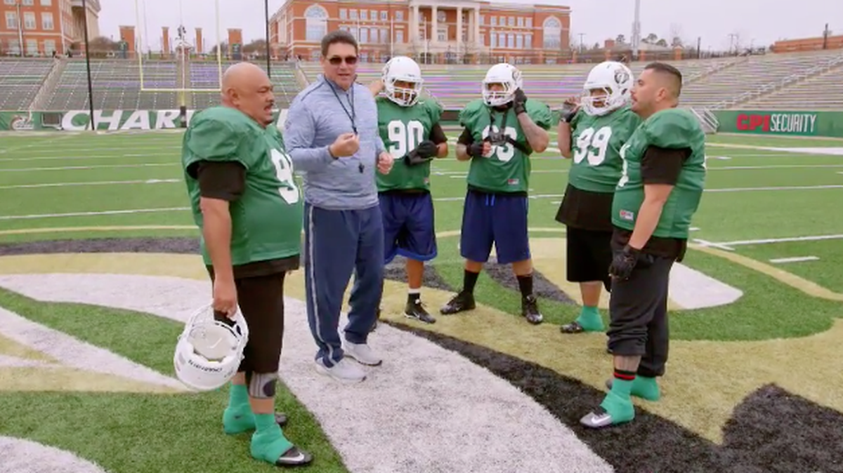 Carolina Panthers head coach Ron Rivera stars in an episode of “Fluffy Breaks Even,” which airs Thursday at 10 p.m. on Fuse.
