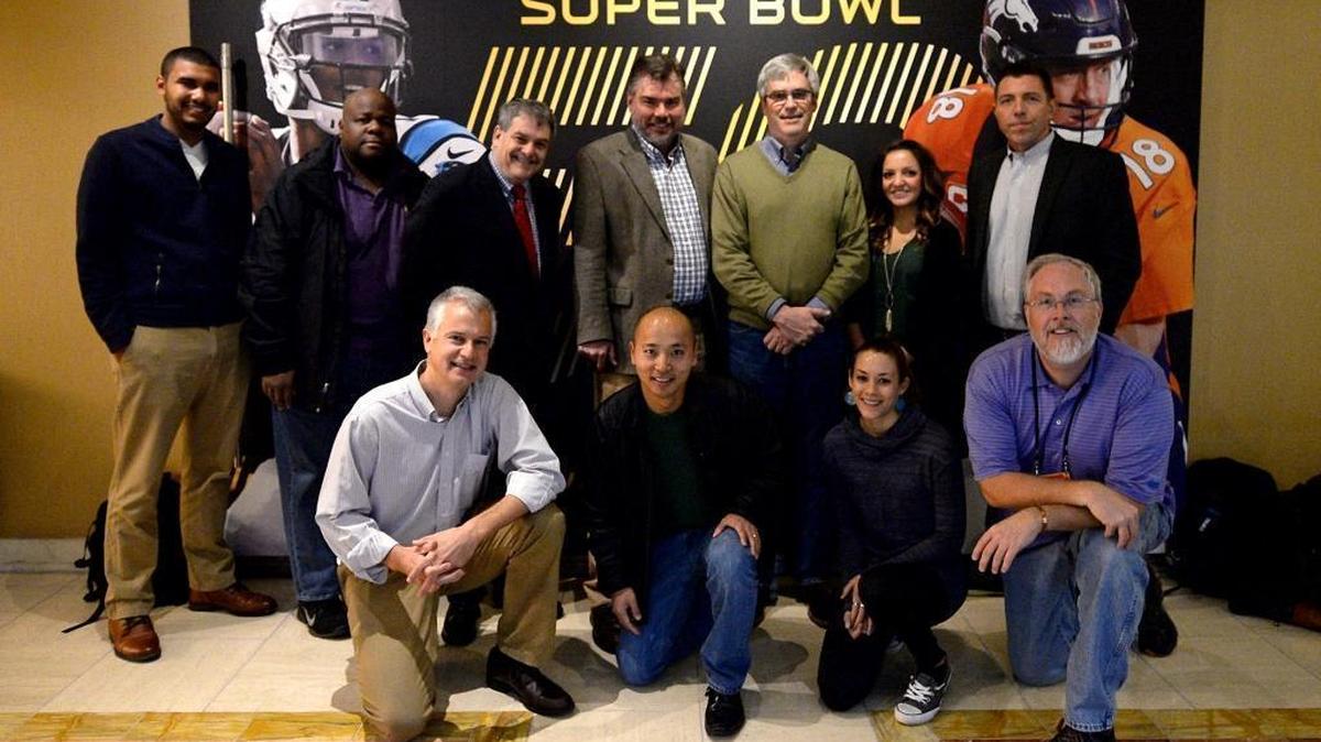 The members of the Charlotte Observer’s Super Bowl coverage team.