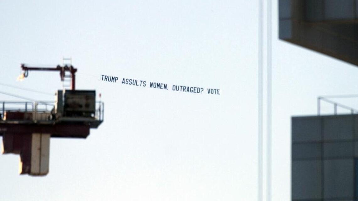 Anti-Trump flyover spotted Monday before Carolina Panthers game