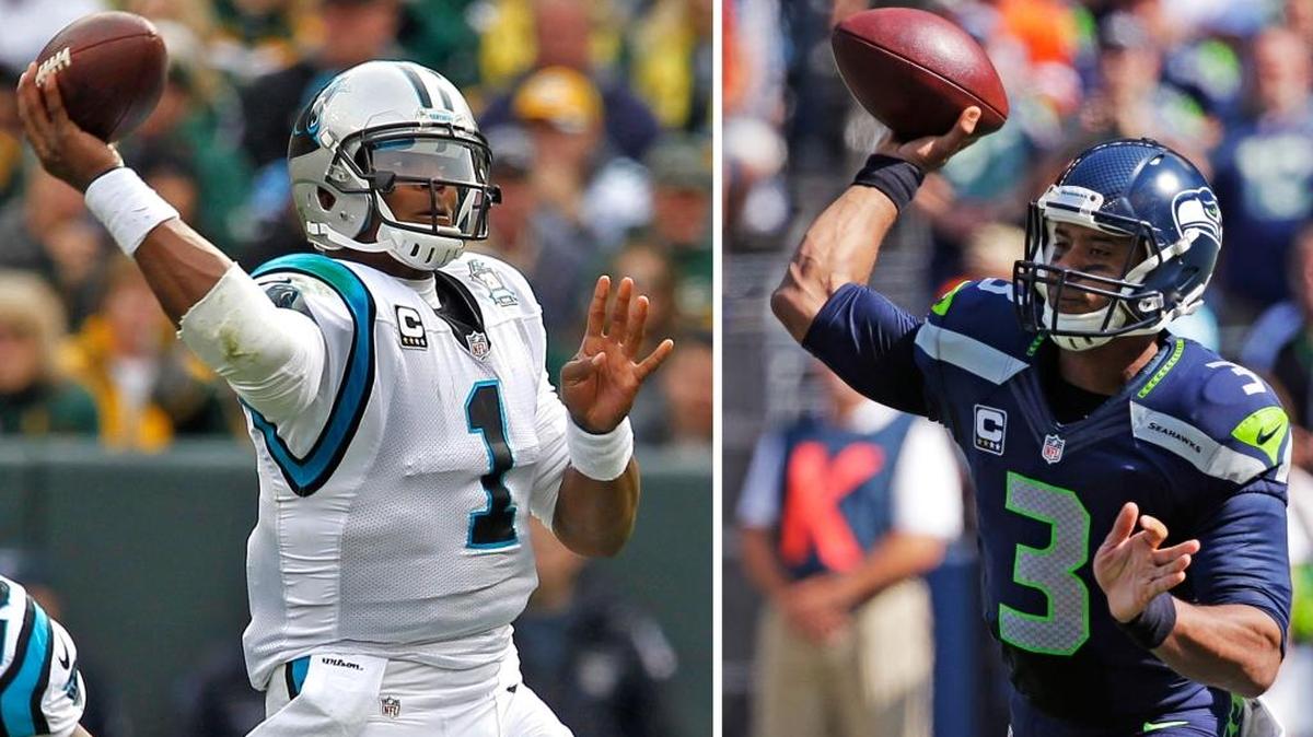 If Russell Wilson (right) of the Seattle Seahawks had an MVP vote, Cam Newton (left) of the Carolina Panthers would get it.