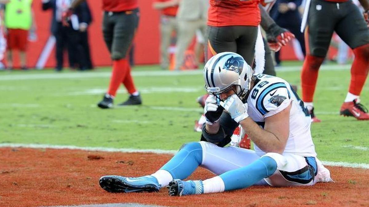 The Carolina Panthers’ 2016 season ended Sunday on a failed 2-point conversion - an incomplete pass to tight tight end Greg Olsen (88) - at Tampa Bay. The Bucs won 17-16.