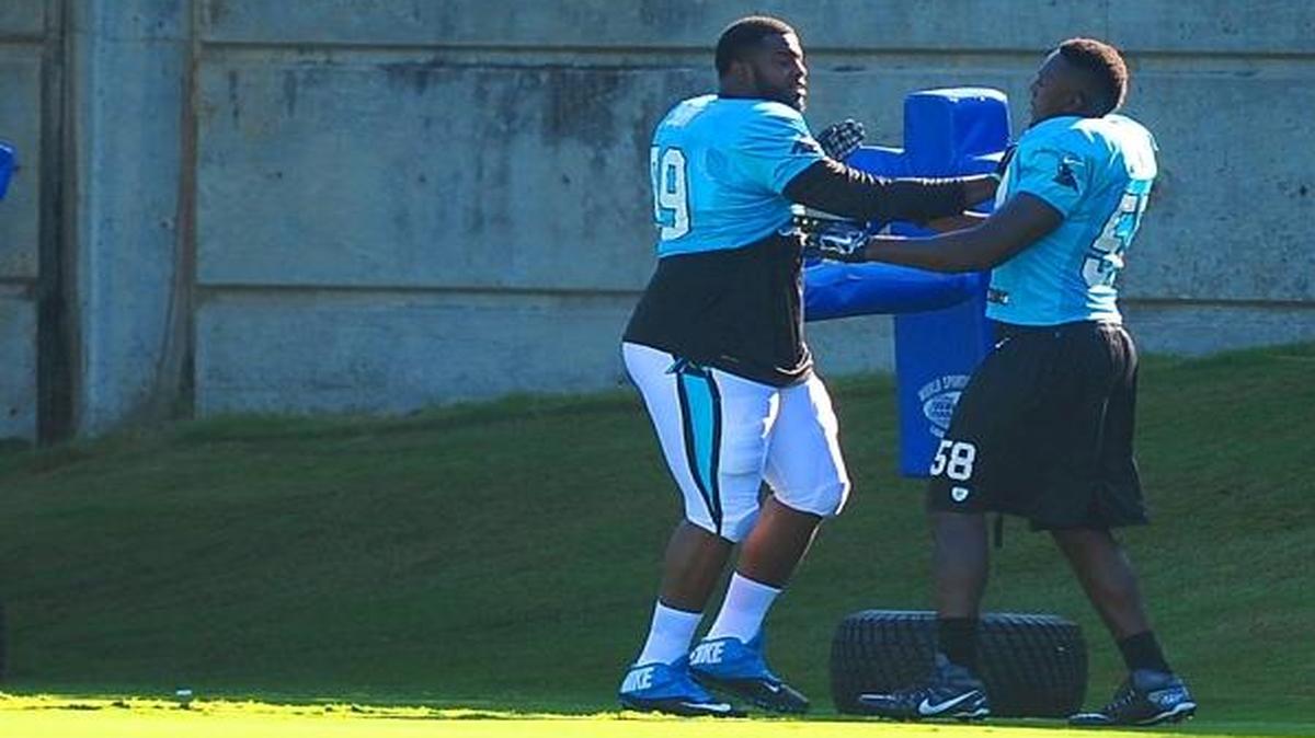 Carolina Panthers defensive tackle Kawann Short, left, and linebacker Thomas Davis have been key pieces to the team’s defense. Davis doesn’t want to see that change, and remains confident the team and Short can work out a long-term deal.