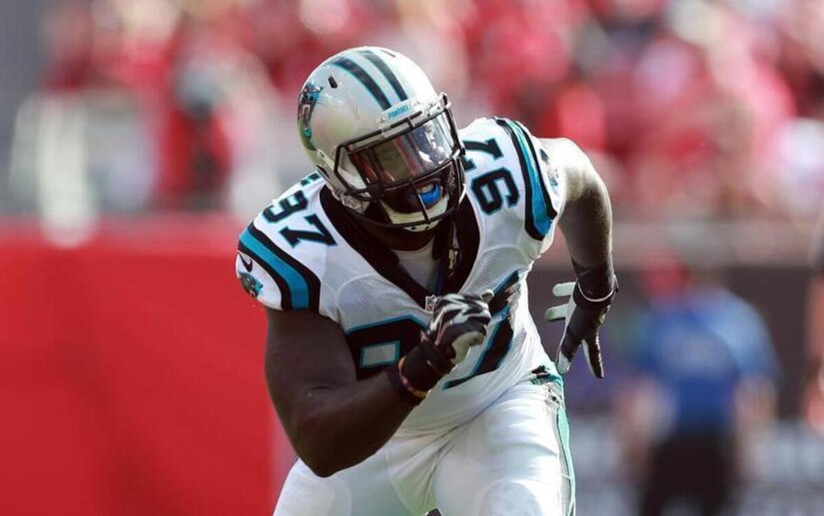 The Carolina Panthers signed their first priority free agent on Sunday afternoon, defensive end Mario Addison.