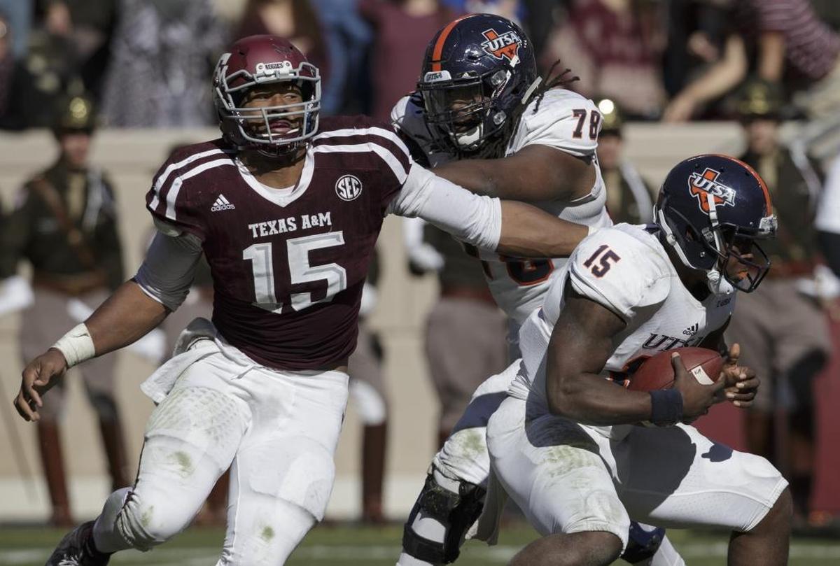 Texas A&M defensive lineman Myles Garrett (15) has long been considered the draft’s top player.