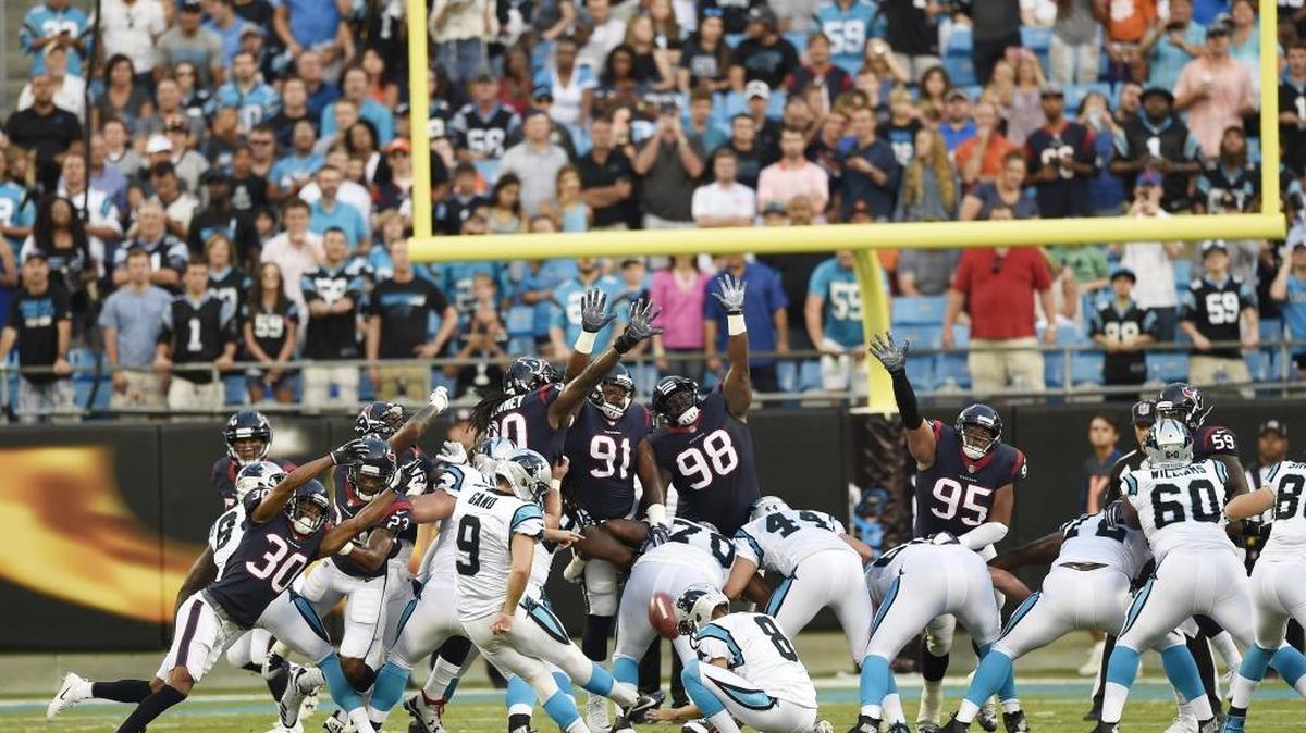 The Carolina Panthers still have two kickers on their roster in an ongoing competition, but they have named veteran Graham Gano (9) the starter in the season opener at San Franciso.