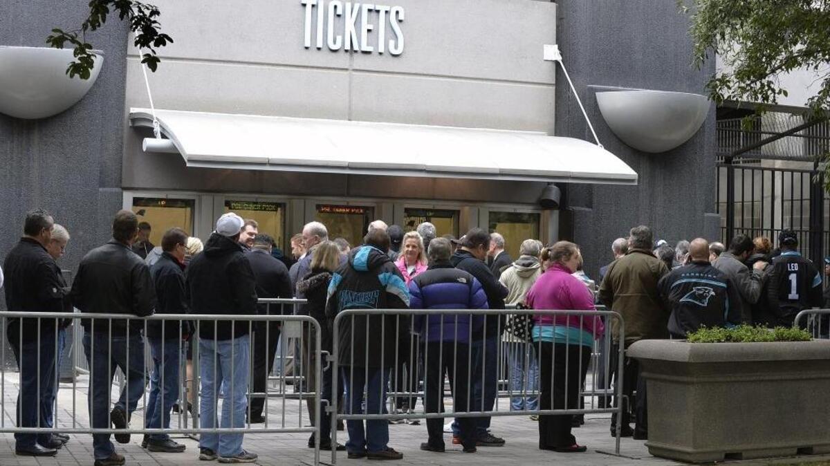 If you saw a crowd of people lined up at Bank of America Stadium on Thursday afternoon, here’s the reason: Carolina Panthers personal seat license holders who won a lottery to buy tickets to Super Bowl 50 were there to pick them up. After pounding the Arizona Cardinals to win the NFC Championship this past Sunday, the Panthers will face the Denver Broncos in Santa Clara, Calif., on Feb. 7.