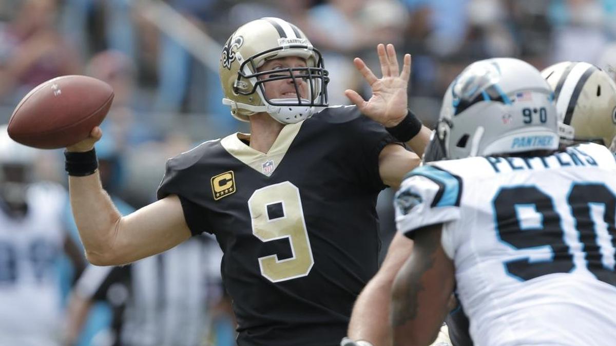 When the New Orleans Saints and quarterback Drew Brees (9) faced the Carolina Panthers in September, some of the things he did before the snap caused as many problems as what he did after. The Panthers plan to be more prepared on Sunday.