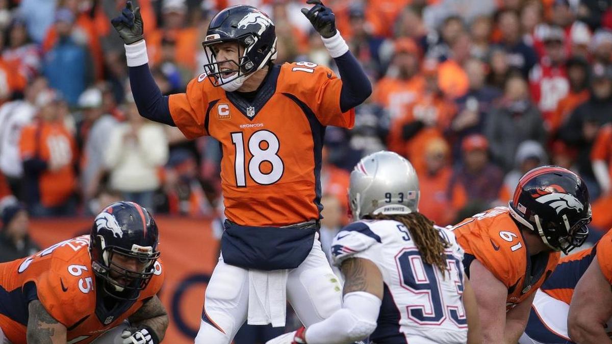 Denver Broncos quarterback Peyton Manning (18) is the master of the pre-snap play change, or just pre-snap deception. The Carolina Panthers insist they won’t chase ghosts.