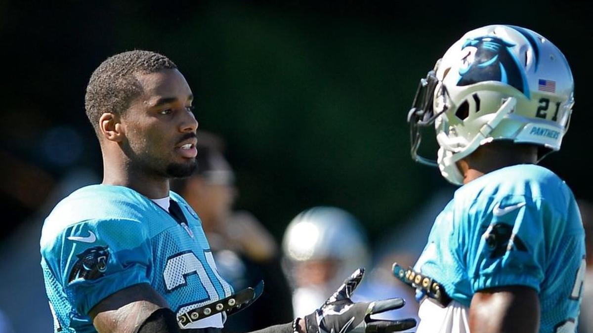 Carolina Panthers cornerback Daryl Worley, left, expressed frustration with being in a rotation on Friday, ahead of the Monday Night Football game against the Miami Dolphins.