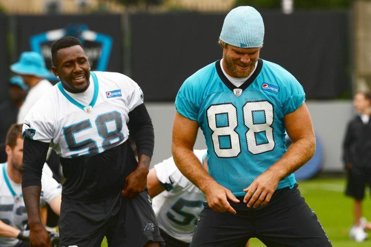 Linebacker Thomas Davis (58) and tight end Greg Olsen (88) are highly respected team captains for the Panthers. Both want contract extensions, which were not immediately forthcoming under Panthers general manager Dave Gettleman and contributed to the former GM’s ouster.