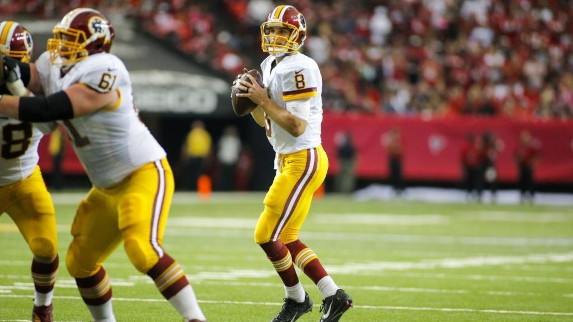 Washington quarterback Kirk Cousins (8) doesn’t take many deep shots, but he has been very effective on short and intermediate routes.