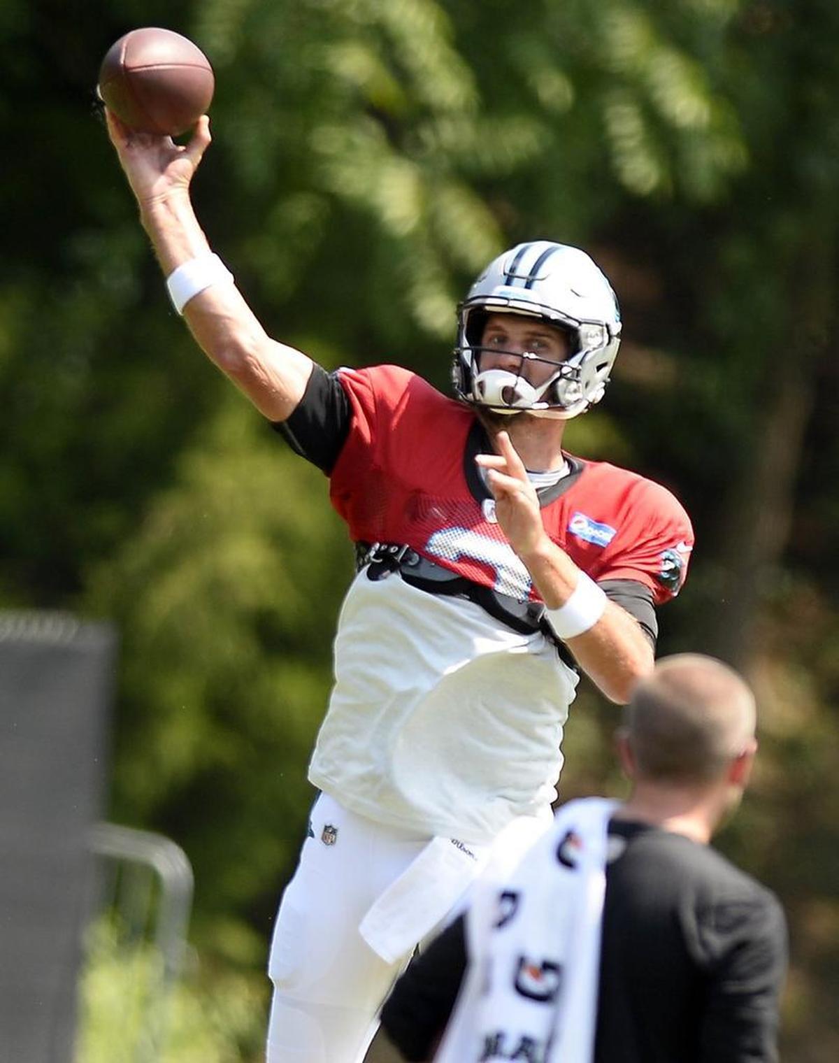 Derek Anderson (3) is a free agent, but he knows the Panthers’ system as well as anyone, including starter Cam Newton, and would come with a team-friendly price tag.