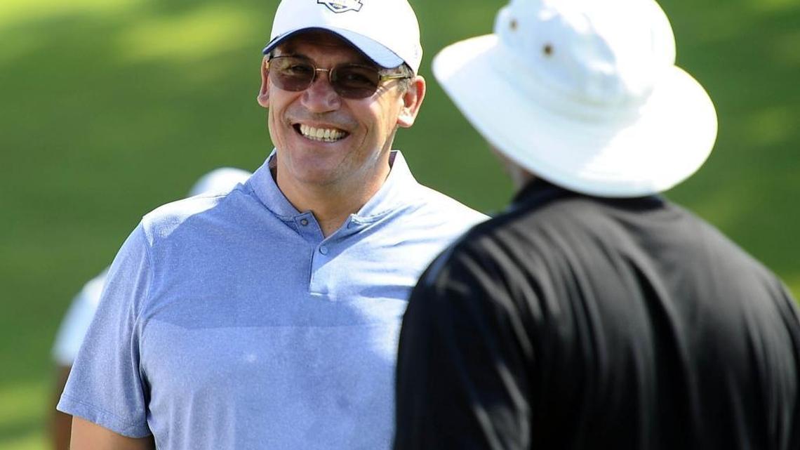 Carolina Panthers head coach Ron Rivera says he’s pleased with where his team is heading to training camp in Spartanburg on Wednesday, but questions remain.