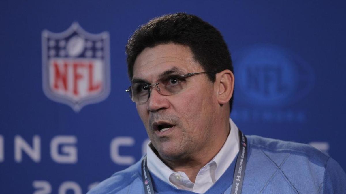 A proposal by Panthers coach Ron Rivera that would make changes to the intentional-grounding rule was voted down by owners on Tuesday, a league official told the Observer.