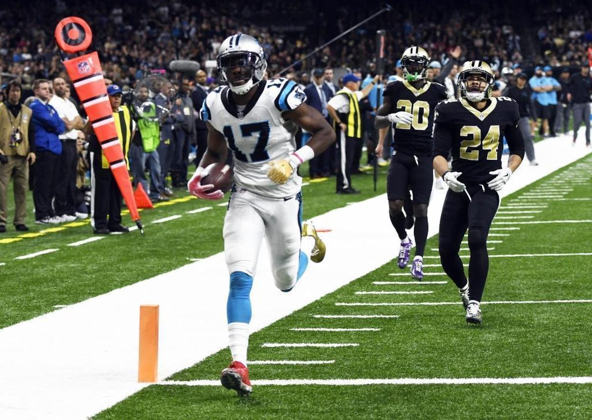 Carolina Panthers wide receiver Devin Funchess (17) is now the biggest “name” in the receivers group, whose yards per game and per catch more than doubled in the seven weeks following the Kelvin Benjamin trade.