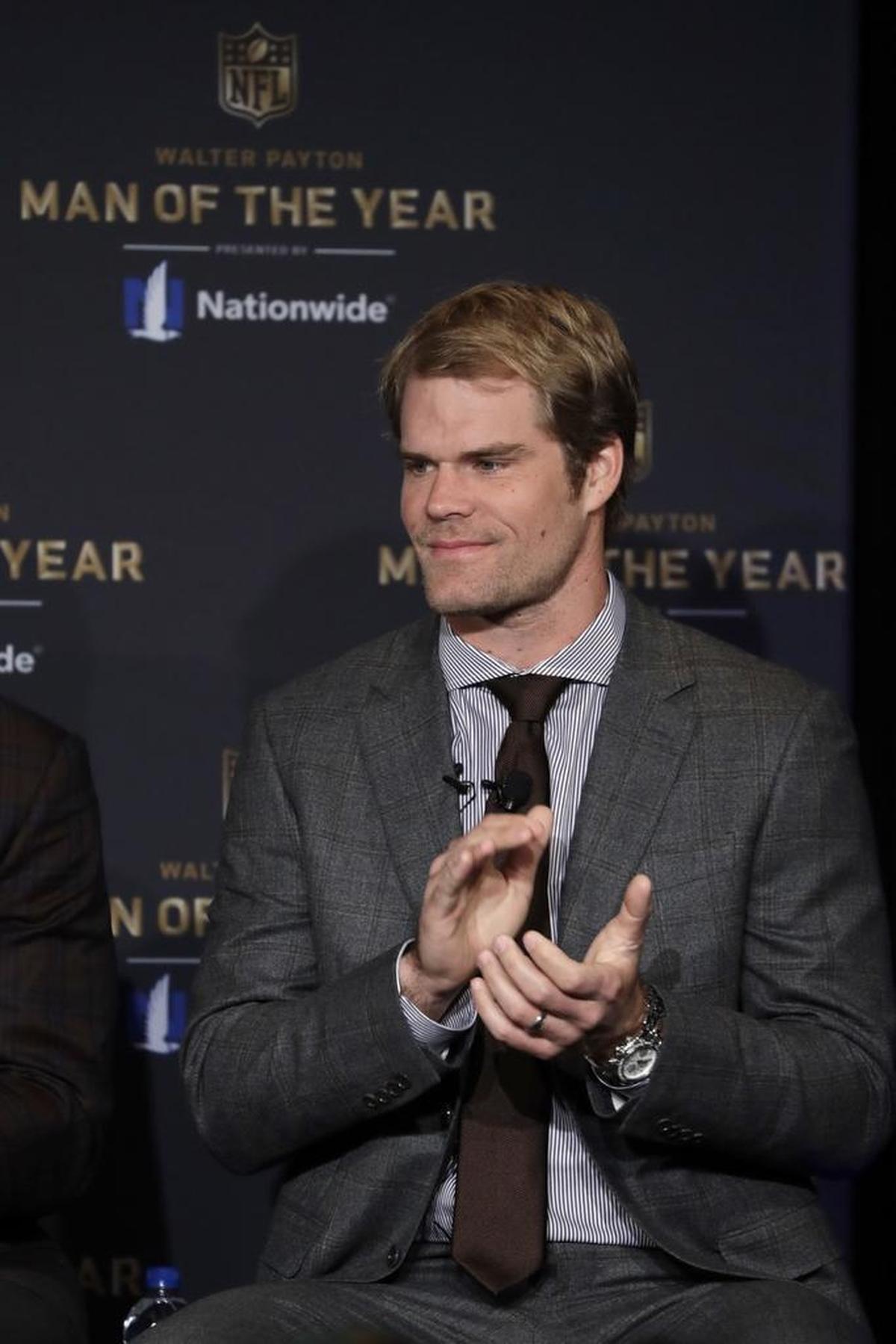 Carolina Panthers' Greg Olsen, a Walter Payton Man of the Year finalist, will be part of ESPN’s pregame show Sunday for Super Bowl LII.