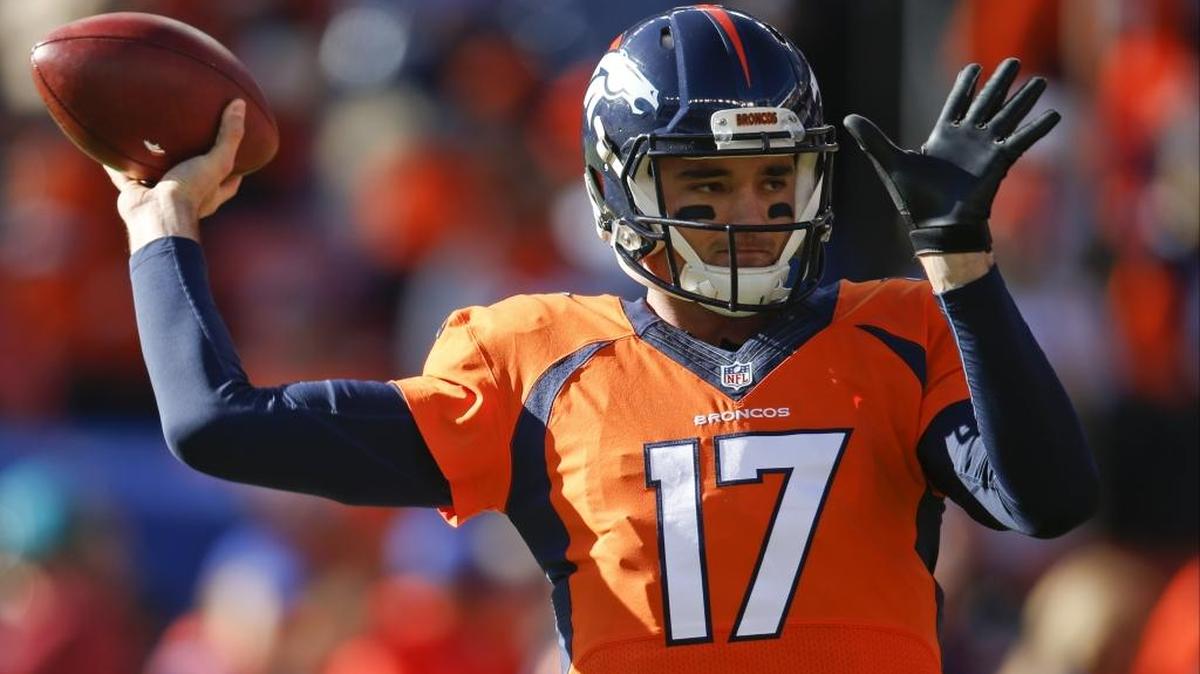 Denver Broncos quarterback Brock Osweiler has the unenviable task this week of trying to mimic Cam Newton’s moves on the field.