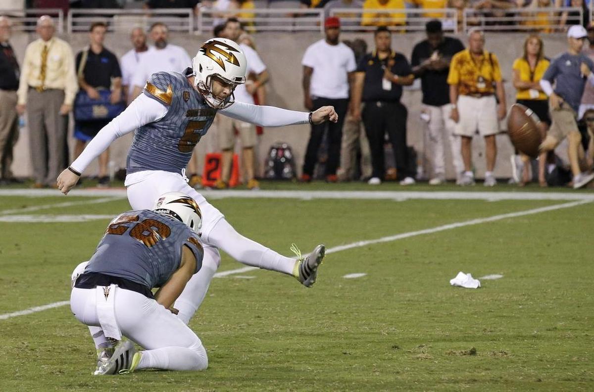Arizona State's Zane Gonzalez specializes in kicks over 50 yards, making seven of nine attempts from 50-plus yards in 2016.