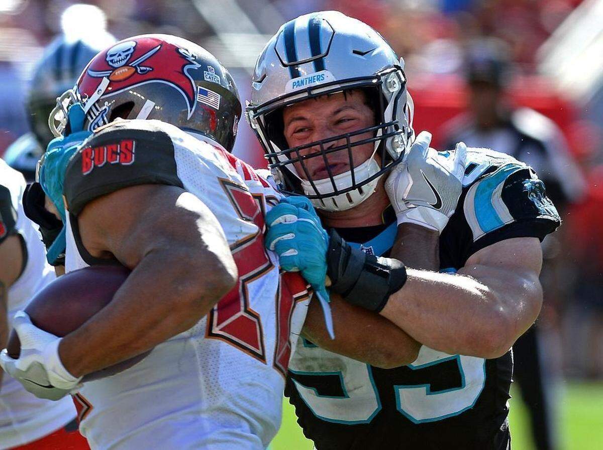 Pro Bowl middle linebacker Luke Kuechly returned this season from a concussion that sidelined him for the final six games in 2016, and took his customary spot alongside veteran linebacker Thomas Davis, another Pro Bowler.